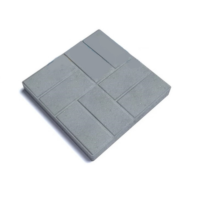 Квадратная тротуарная плитка 400х400х40 паркет Серый